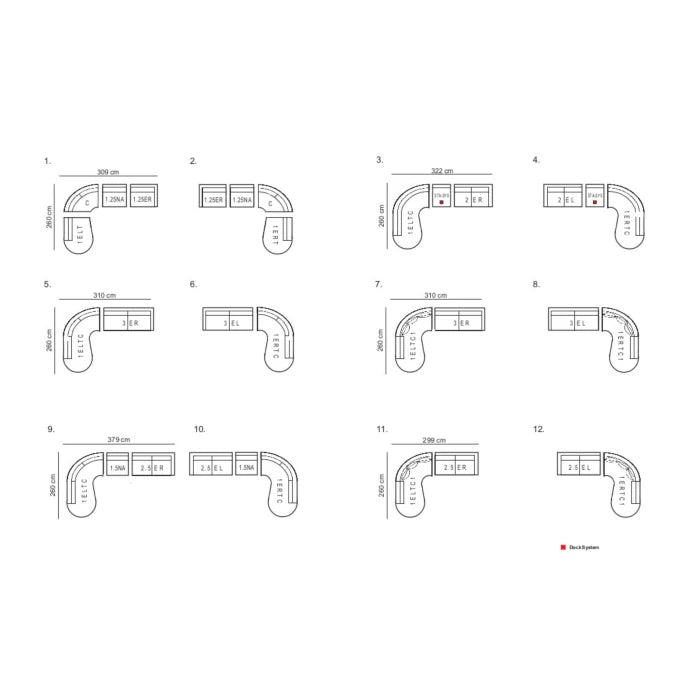 Cecile Leather Sectional Sofa