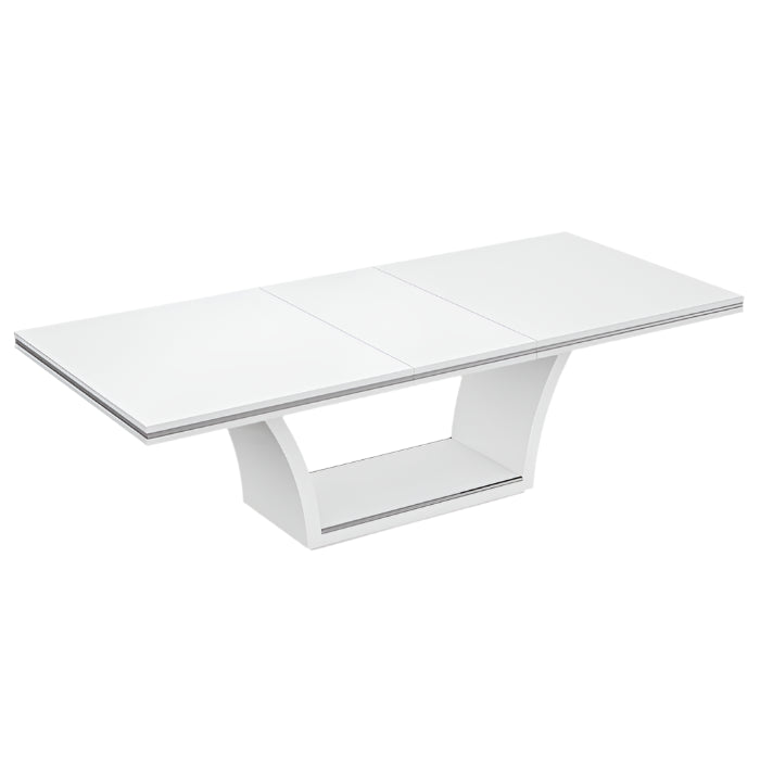 Ariana Extendable Dining Table, White High Gloss