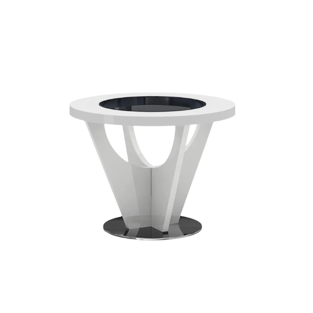 Ariana End Table, White High Gloss
