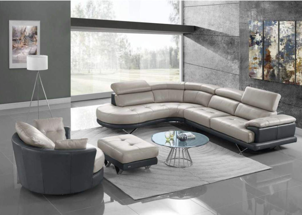 Cecile Round Armchair, Leather