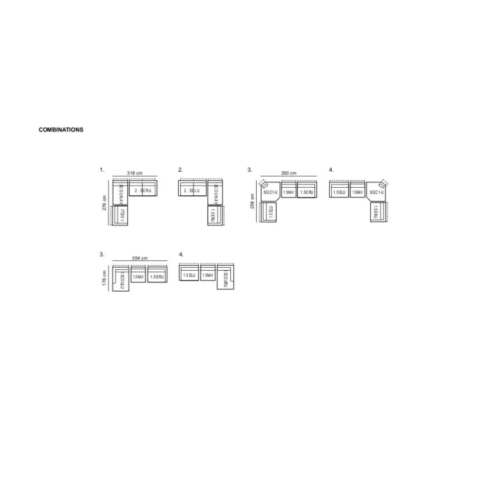 Eleganto 5 pc Sectional with Power Motion Backrests, Alabaster Leather