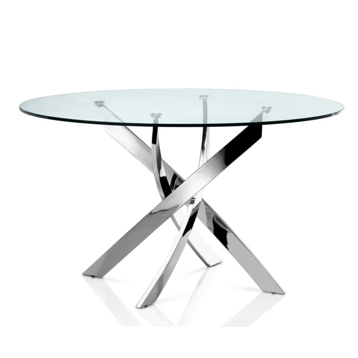 Fabiano Dining Table with Glass Top