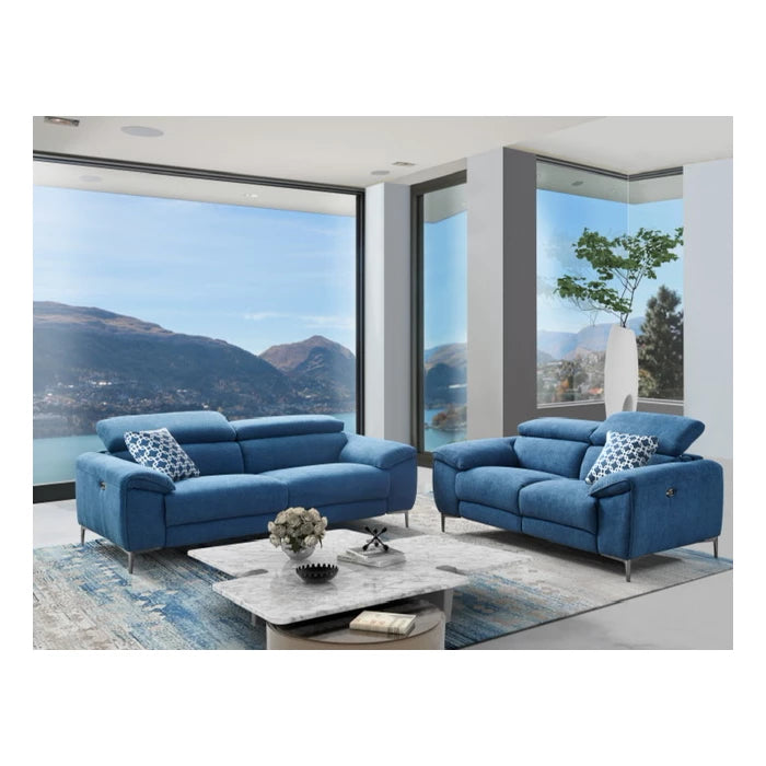 Lucca Fabric Living Room Set, Sofa and Two Armchairs | Creative Furniture-Cerulean Fabric HTL