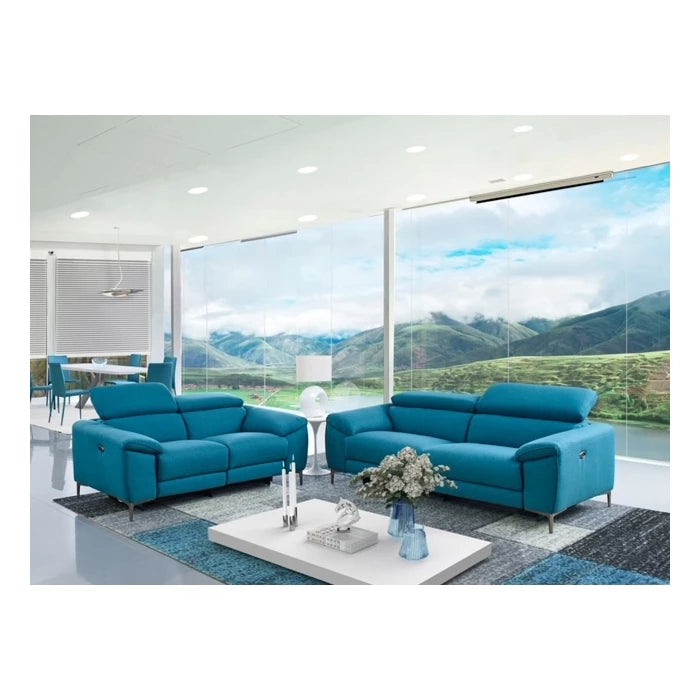 Lucca Fabric Living Room Set, Sofa and Loveseat | Creative Furniture-Turquois Fabric HTL