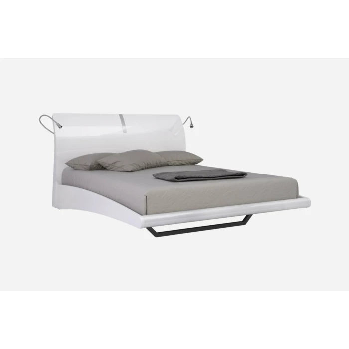 Moonlight Platform Bed, White, King Size