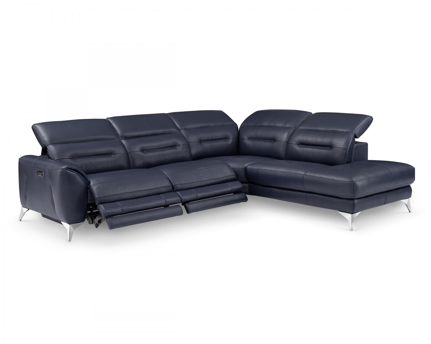 Neo Sectional Sofa with Power Recliners, Navy