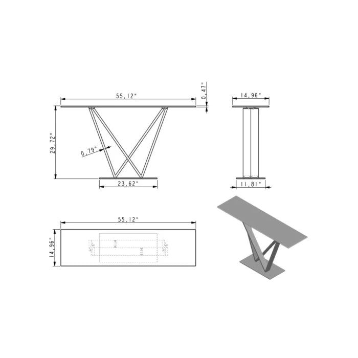 Victory Console Table by Creative Furniture