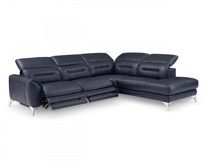 Neo Sectional Sofa with Power Recliners, Navy