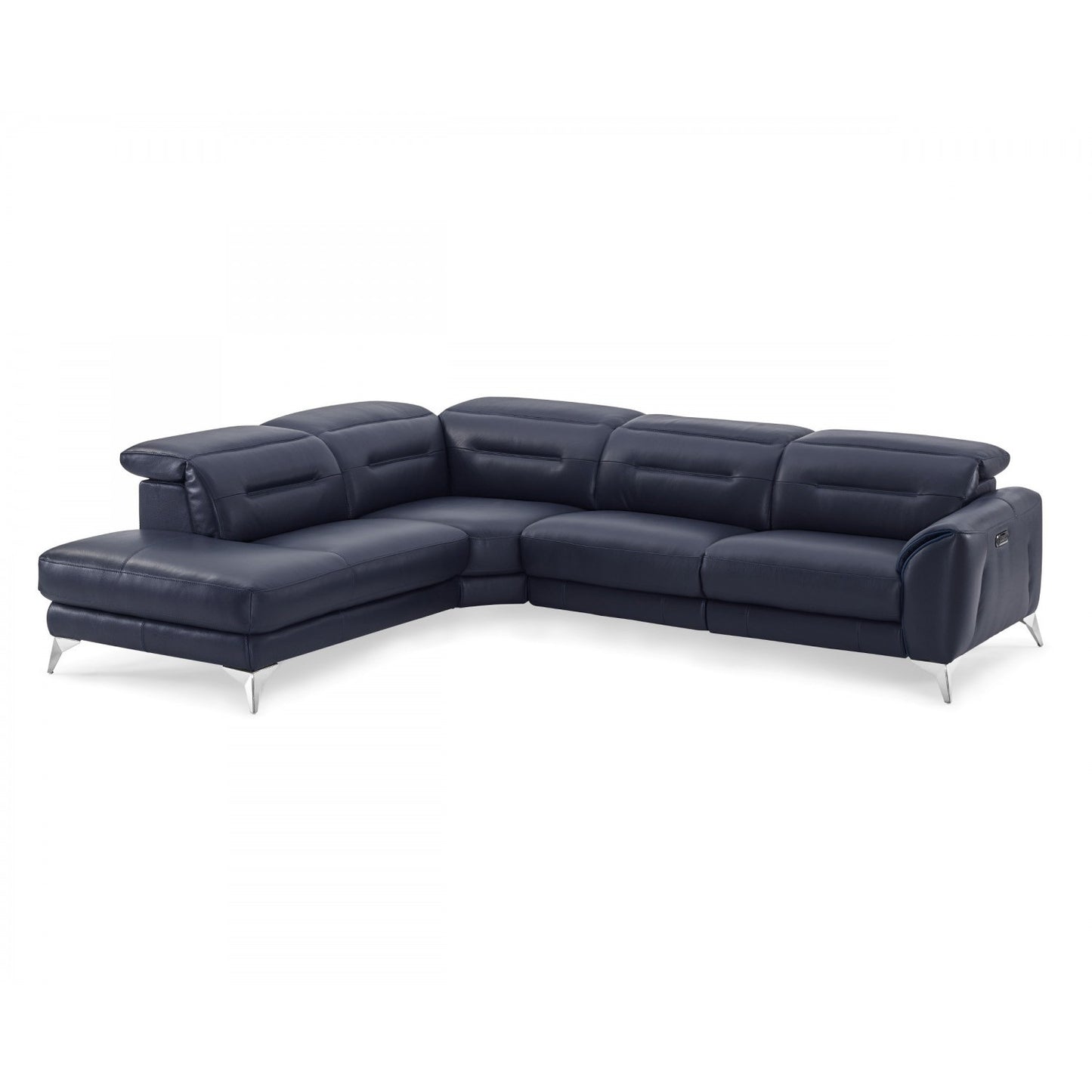 Neo Sectional Sofa with Power Recliners, Navy
