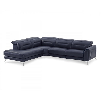 Neo Sectional Sofa with Power Recliners, Navy