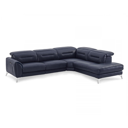 Neo Sectional Sofa with Power Recliners, Navy